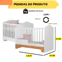 Ver imagem 5 de Quarto Bebê Moderno Cômoda e Berço Incluso 100% Mdf:branco