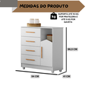 Ver mais imagens de Quarto Bebê Moderno Cômoda e Berço Incluso 100% Mdf:branco