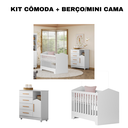 Ver imagem 2 de Quarto Bebê Moderno Cômoda e Berço Incluso 100% Mdf:branco