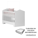 Ver imagem 4 de Quarto Bebê Moderno Cômoda e Berço Incluso 100% Mdf:branco