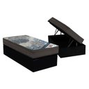 Ver imagem 1 de Cama Box Baú Solteiro: Colchão Molas Superpocket Ensacadas Ortobom Iso + Base Crc Courano Black (