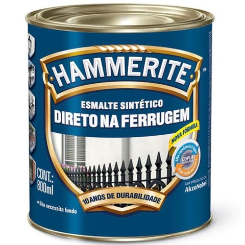 Esmalte Sintético Antiferrugem Hammerite Brilhante 800ml Preto - 5202873 - Coral Esmalte 0,8l Sintet