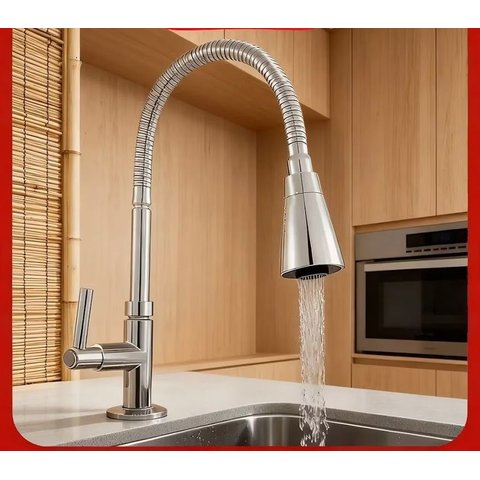 Torneira de Pia e Cozinha Flexível de Bancada Duplo Jato Fc-28