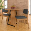 Ver imagem 2 de Conjunto de Mesa com 2 Cadeiras Arkansas Cinamomo/cinza - M. Arapongas Cinamomo/suede Cinza