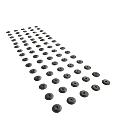Elemento Tátil Alerta Pvc Parafusado Preto - 1