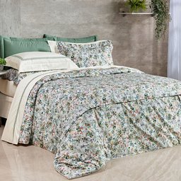 Edredom Queen Mel 3Pçs Dupla Face Estampado 400 Fios 100% Algodão Egípcio - 2