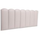 Ver imagem 1 de Cabeceira Casal Kit 7 Placas Modelo Nuvem - Courino Marfim / Off White