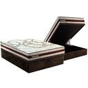 Ver imagem 1 de Cama Box Baú Casal: Colchão Espuma D45 Paropas Resiste Hotel + Base Crc Suede Brown (138x188)