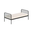 Ver imagem 2 de Cama Solteiro em Ferro Aço Carbono Tubular Teko Casatema MadeiraOriginals Preto/Fosco/Álamo