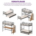 Ver imagem 7 de Cama Solteiro em Ferro Aço Carbono Tubular Teko Casatema MadeiraOriginals Preto/Fosco/Álamo