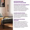 Cama Solteiro em Ferro Aço Carbono Tubular Teko Casatema MadeiraOriginals - 9