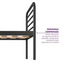 Ver imagem 5 de Cama Solteiro em Ferro Aço Carbono Tubular Teko Casatema MadeiraOriginals Preto/Fosco/Álamo