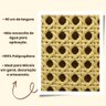 Palhinha Indiana Fibra Sintética Assento Rattan Sextavado 1,00m X 50cm - 3