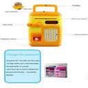 Ver imagem 4 de Cofrinho Digital Infantil Senha Biometria Decorativa Economia Mesada Moedas Notas Rosa