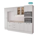 Ver imagem 3 de Cozinha Completa com Balcão Milla Linea Sept 12 Portas 5 Gavetas MDF Branco Móveis Carraro