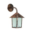 Ver imagem 1 de Arandela Blumenau Colonial Quadrada Vidro Pontilhado E27 Bivolt Cobre