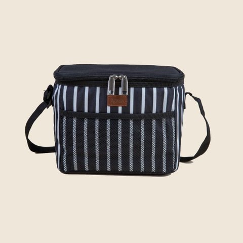 Bolsa Térmica Listrada Preto 5l - A\casa