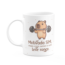 Ver imagem 1 de Caneca Divertida Capivaras - Motivada Sim, Mas com Sono