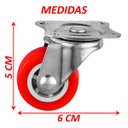 Ver imagem 5 de Kit 4pçs Roda Rodizio Giratório Reforçado Universais de 40mm