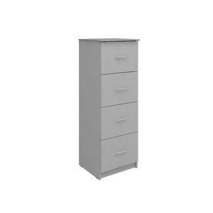 Arquivo 04 Gavetas Pasta Suspensa – 1,32×0,46×0,42m – INCOFLEX – CINZA/CINZA – 21211