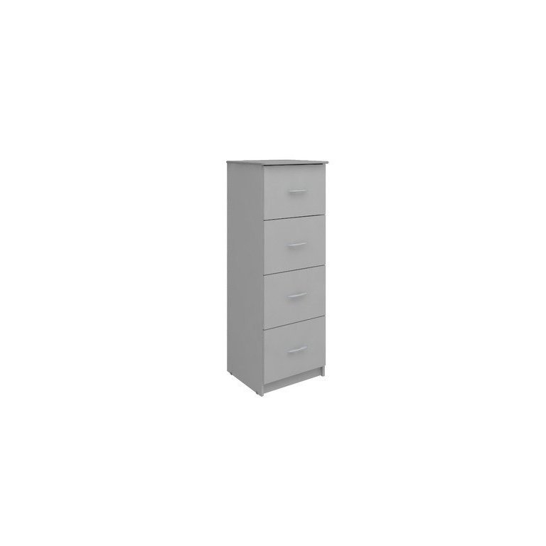 Arquivo 04 Gavetas Pasta Suspensa – 1,32×0,46×0,42m – INCOFLEX – CINZA/CINZA – 21211