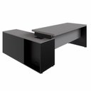 Ver mais imagens de Mesa em L para Escritório Mesa Dinâmica 150cm com Armário Lateral 3 Gavetas Cinza Sagrado com
