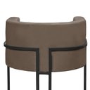 Ver imagem 5 de Kit 2 Poltronas Reforçadas Decorativa Sala Nayara Base Ferro Preto Suede Capuccino