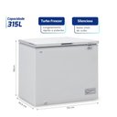 Ver imagem 3 de Freezer e Conservador Horizontal Hq 315 Litros Degelo Manual Branco Hq-315CFLH