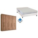 Ver imagem 1 de Cama Box Casal + Colchão Frontier Herval + Guarda Roupa Master Vip 8.4 Atacama