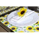 Ver imagem 2 de Jogo Americano Matelado Dupla Face 6 Peças - Flor de Girassol Arte & Tear Jogo Americano Dupla Face