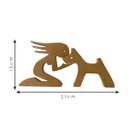 Ver imagem 2 de Escultura Decorativa Menina e o Cachorro 31x15cm Amêndoa