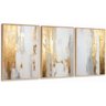 Quadro Decorativo Abstrato Gold Dourado Luxo Moderno Sala Quarto com Moldura - 1