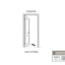 Ver imagem 6 de Porta de Alumínio de Giro Mista com Lambri e Vidro 215x85cm Lucasa Ideale Abertura Direita