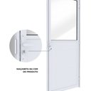 Ver imagem 5 de Porta de Alumínio de Giro Mista com Lambri e Vidro 215x85cm Lucasa Ideale Abertura Direita