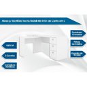Ver imagem 2 de Mesa Canto p/Escritório ME4101 c/ 3 Gavetas Branco - Tecno Mobili