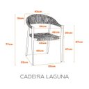 Ver imagem 2 de Cadeira Moderna Empilhável para Área Externa Laguna Fratini