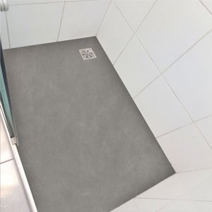 Piso vinil adesivo antiderrapante box cimento queimado - 1,20 x 0,80 metros