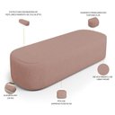 Ver imagem 7 de Kit 02 Puffs Decorativos Orgânicos para Living Quarto 195cm Doha W01 Linho Rosê - Lyam Decor