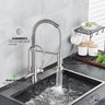 Torneira Cozinha Gourmet Flexível Monocomando Bica Dupla Saída para Filtro (Spring Duo - Escovada) - 4