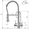 Torneira Cozinha Gourmet Flexível Monocomando Bica Dupla Saída para Filtro (Spring Duo - Escovada) - 10