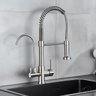 Torneira Cozinha Gourmet Flexível Monocomando Bica Dupla Saída para Filtro (Spring Duo - Escovada) - 6