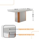 Ver imagem 4 de Mesa de Jantar Isadora 120cm Tampo Mdf Vidro com 4 Cadeiras Isadora