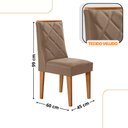 Ver imagem 3 de Mesa de Jantar Isadora 120cm Tampo Mdf Vidro com 4 Cadeiras Isadora