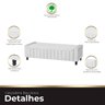 Calçadeira Baú Casal King Size Estofada Alicia Veludo Branco - 6