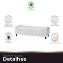 Ver imagem 6 de Calçadeira Baú Casal King Size Estofada Alicia Veludo Branco