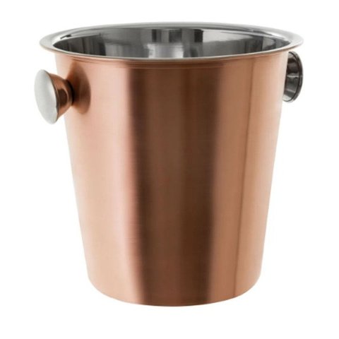Balde de Gelo em Aço Inox Cobreado 22 cm para Comemoraçao