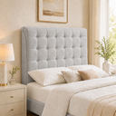 Ver imagem 4 de Cabeceira Ana Estofada Boucle p/ Cama Box Casal 140cm Quarto