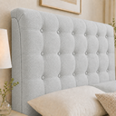 Ver imagem 3 de Cabeceira Ana Estofada Boucle p/ Cama Box Casal 140cm Quarto