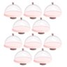 Conjunto 8 Porta Bolos Tortas 25cm com Cúpula e Pé Rosa Confeitaria Hotel Bubble Crippa - 1