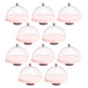 Ver imagem 1 de Conjunto 8 Porta Bolos Tortas 25cm com Cúpula e Pé Rosa Confeitaria Hotel Bubble Crippa